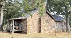 Side view of cabin on Gibson Farm